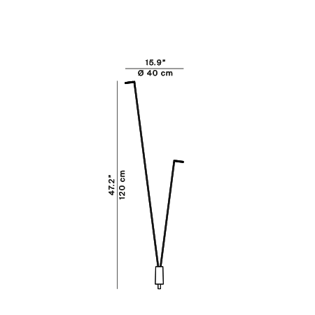 Flia multiple structure – 2 stems – rysunek wymiarowy – Luceplan