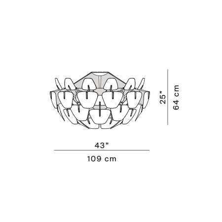 Hope ø 109 cm – rysunek wymiarowy – Luceplan