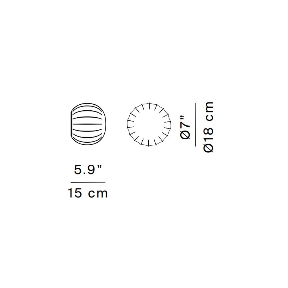 Lita ø 18 cm – rysunek wymiarowy – Luceplan