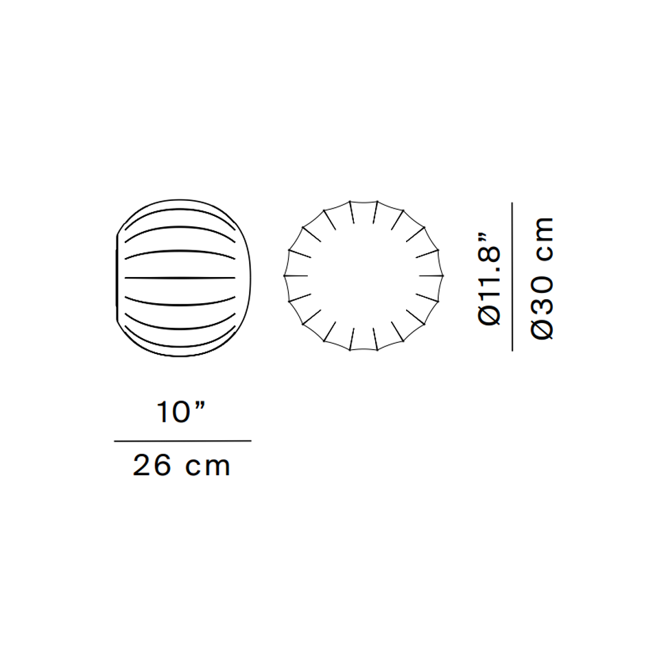 Lita ø 30 cm – rysunek wymiarowy – Luceplan
