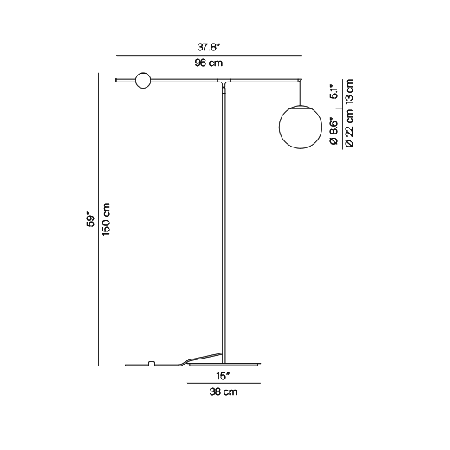 Malamata – rysunek wymiarowy – Luceplan