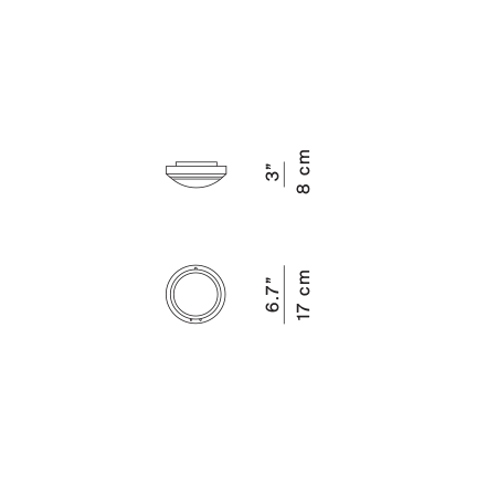 Metropoli 17 – indoor version – rysunek wymiarowy – Luceplan