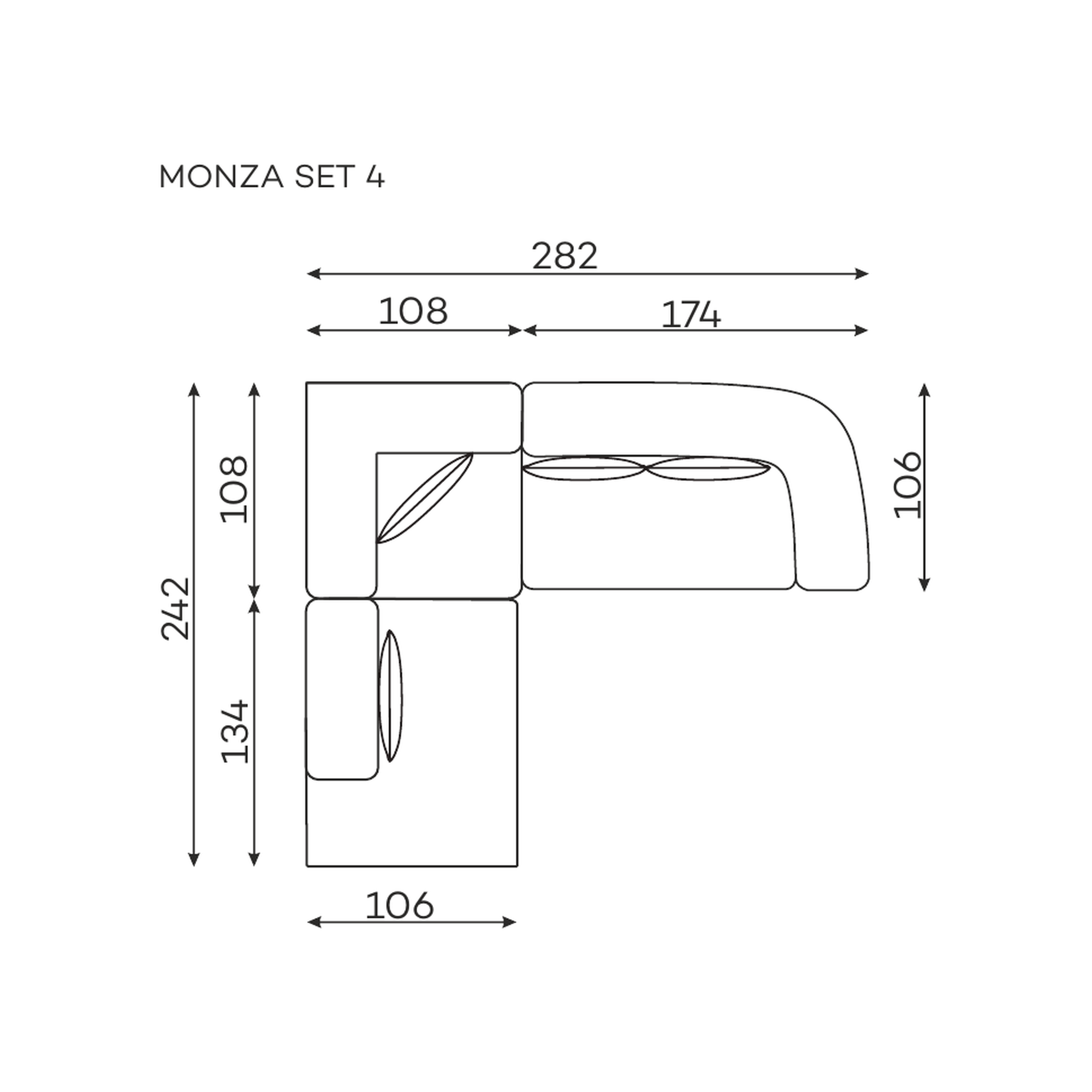 Monza – narożnik modułowy