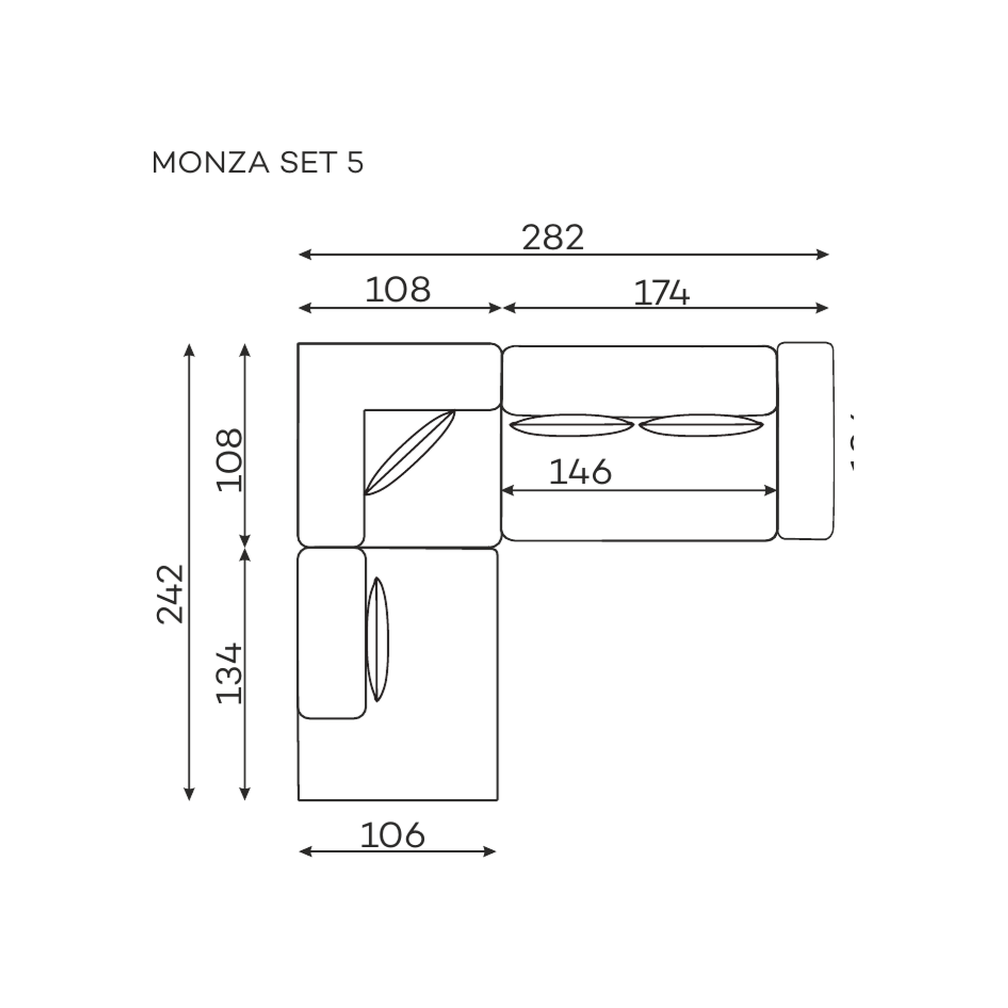 Monza – narożnik modułowy