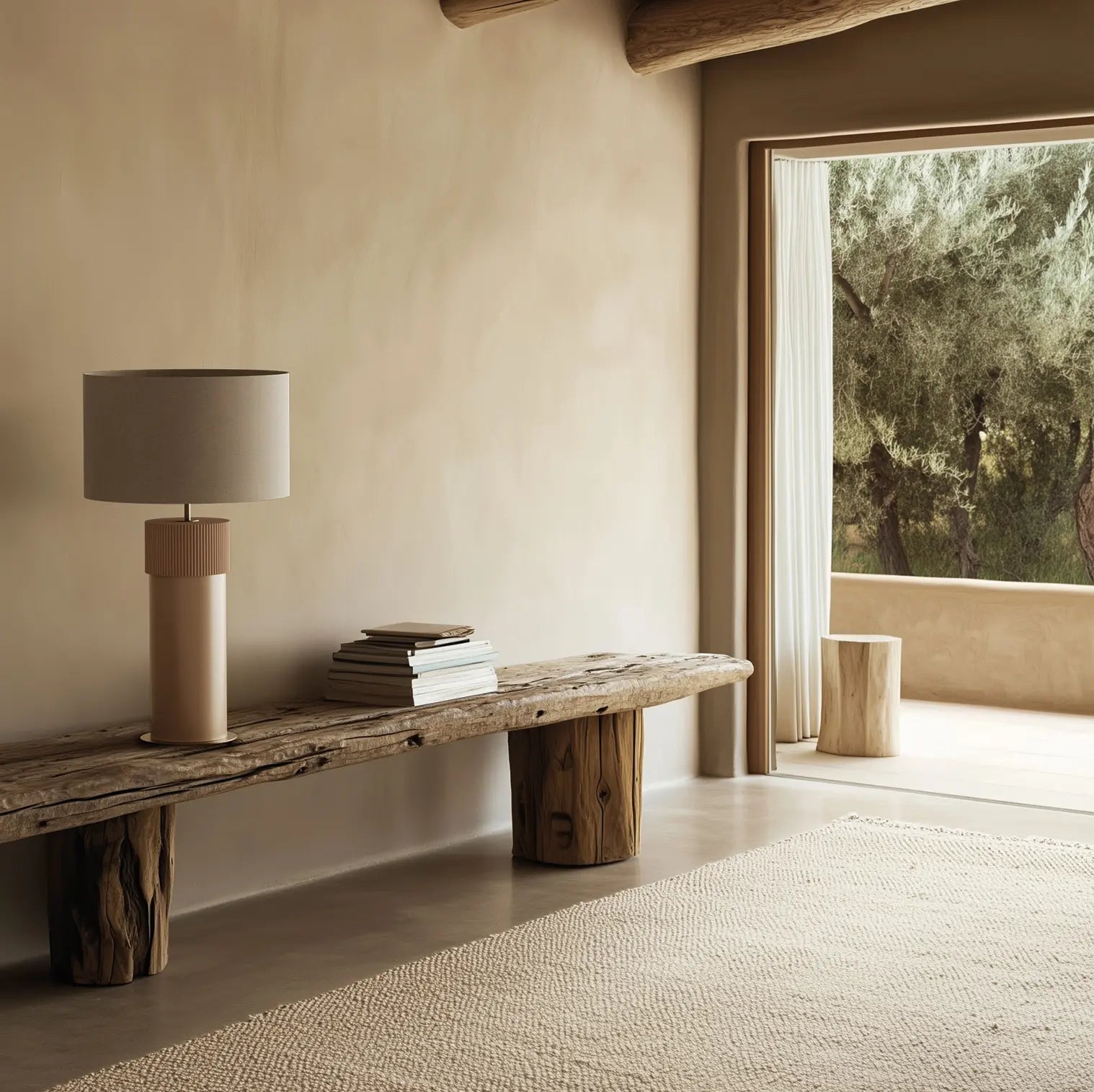 Rock S – lampa stołowa ceramiczno-szklana