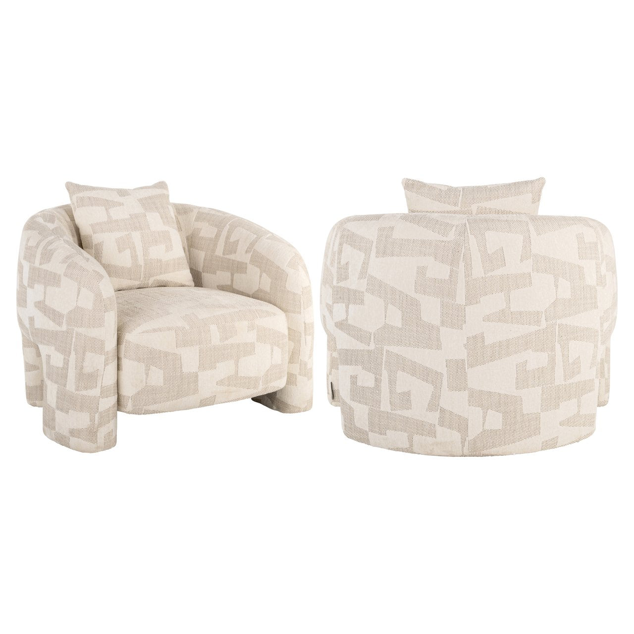 Fotel wypoczynkowy Tuscany Beige Graffic – Richmond Interiors
