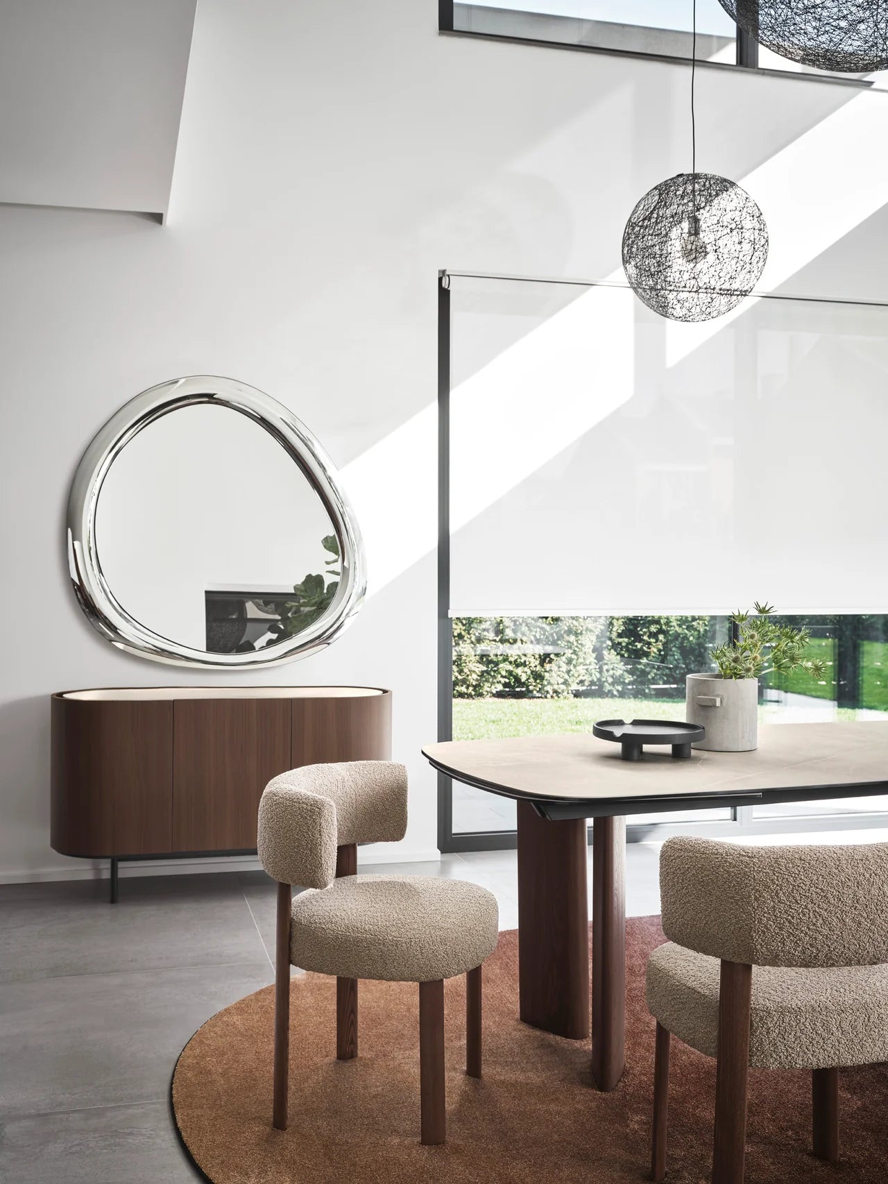 Lustro Aura szare szkło – Calligaris