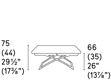 Stolik transformowany Dakota 106–186,5 cm Calligaris
