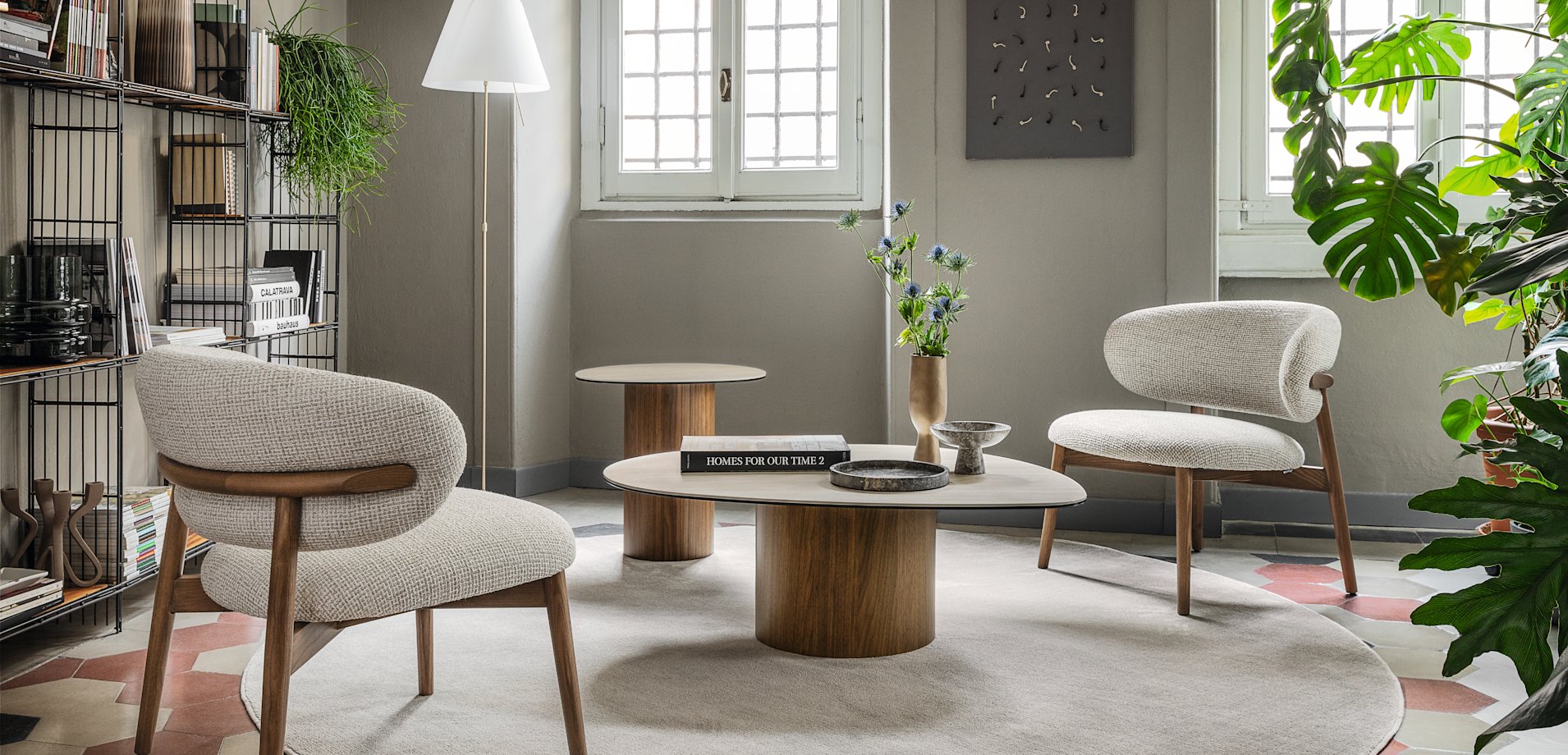 Stolik boczny Twins beżowy – Calligaris