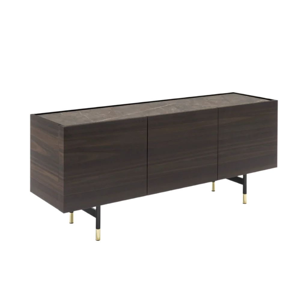 Komoda Horizon 3-drzwiowa 180 cm na cylindrycznej podstawie Calligaris