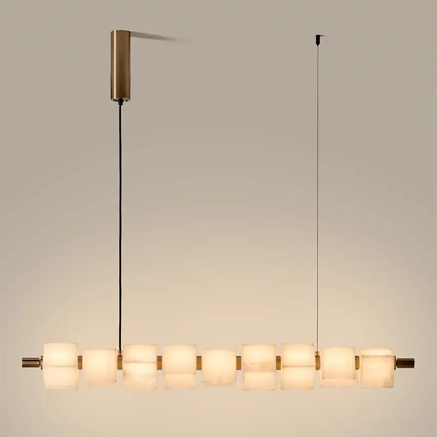 Cubic L – lampa wisząca LED z alabastru