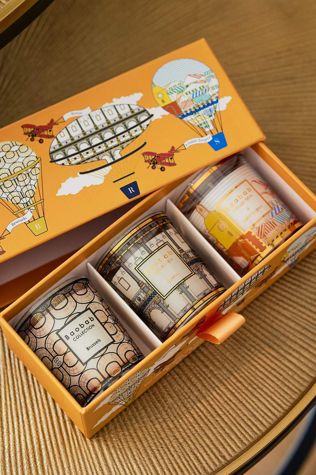 Trio Travel Candles Brussels – Roma – Saint-Tropez – luksusowy zestaw świec zapachowych Baobab Collection (Copy)