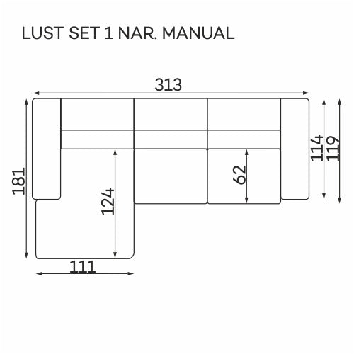 Lust – narożnik modułowy