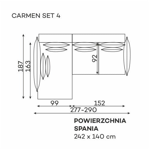 Carmen – narożnik modułowy, pozostałe konfiguracje – zdjęcie 20