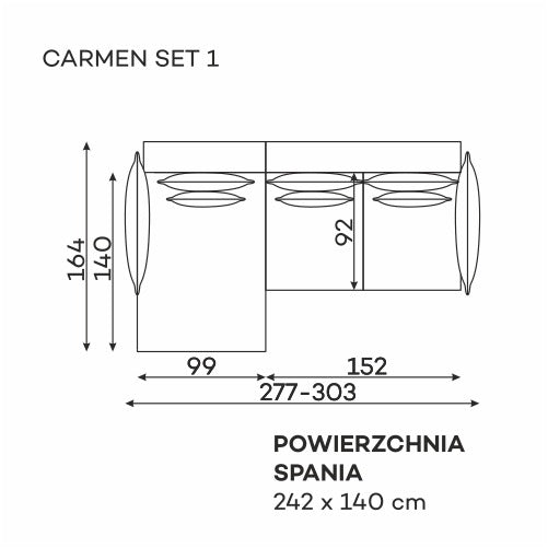 Carmen – narożnik modułowy, pozostałe konfiguracje – zdjęcie 23