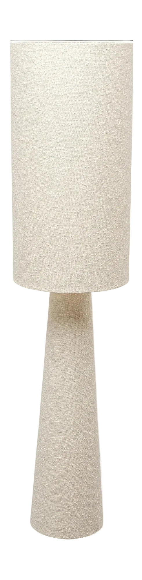 Lampa podłogowa Bouclé beżowa lniana 130 cm