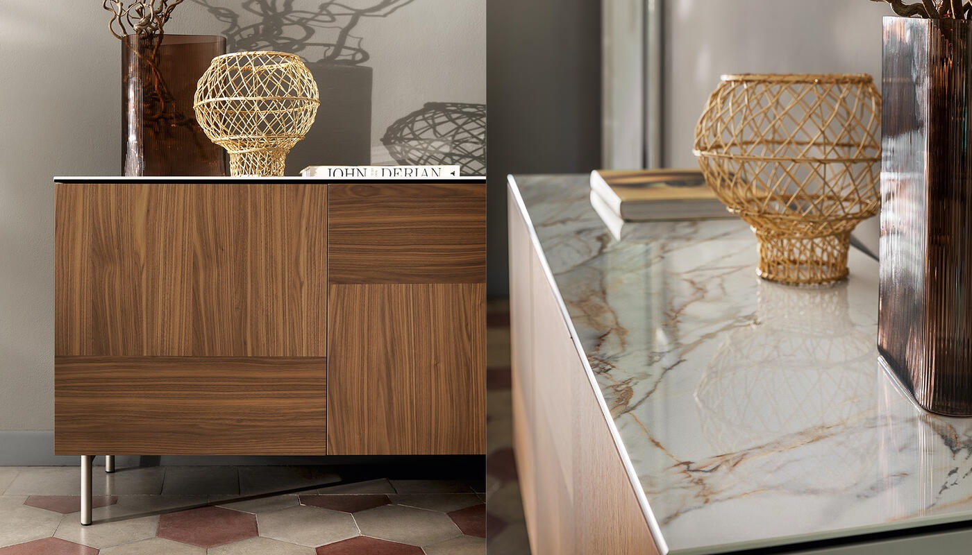 Komoda Intarsi 3-drzwiowa 181 cm Calligaris