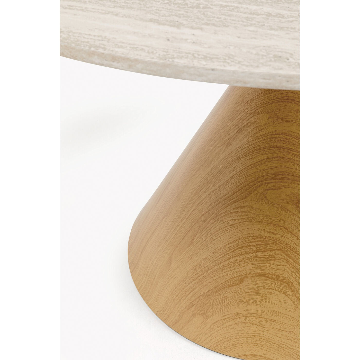 Cono Travertin Oak Ø120 cm – stół jadalniany