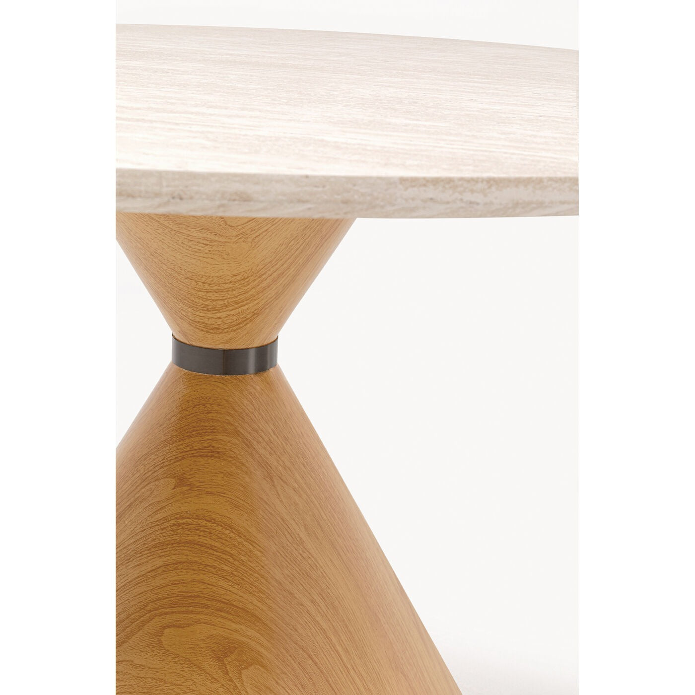 Cono Travertin Oak Ø120 cm – stół jadalniany
