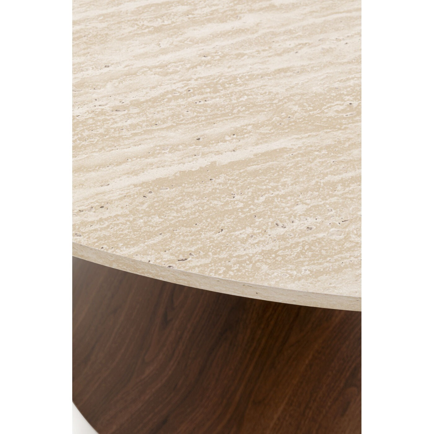 Cono Travertin Walnut Ø120 cm – stół jadalniany