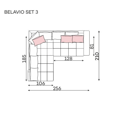 Belavio Set 3 – narożnik z funkcją spania