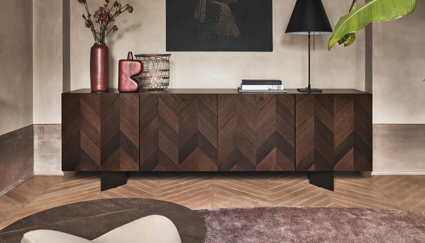 Komoda Intarsi 4-drzwiowa 241 cm Calligaris