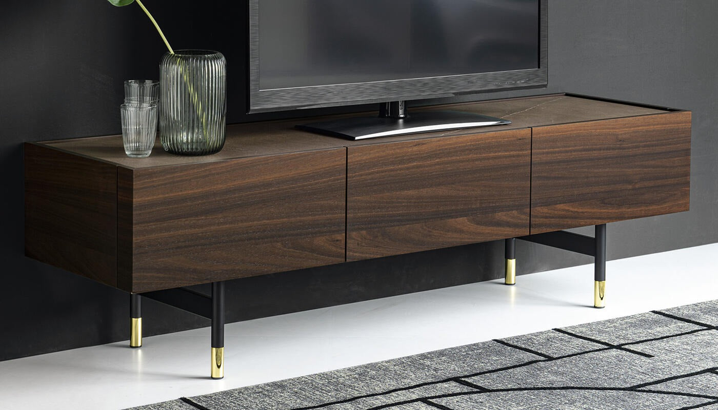 Komoda RTV Horizon 180 cm na prostokątnej podstawie Calligaris
