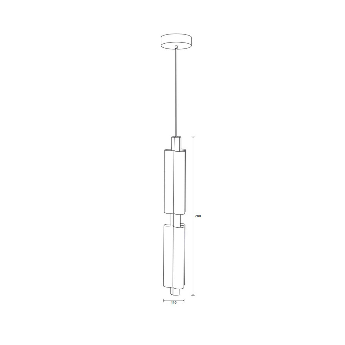 Lampa wisząca OSMO-2 LED złota 73 cm – Step into Design