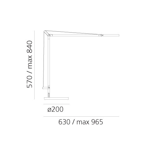 Demetra – biała lampa stołowa LED