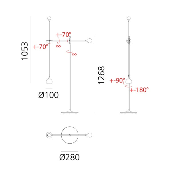 Ixa – antracytowa lampa podłogowa LED