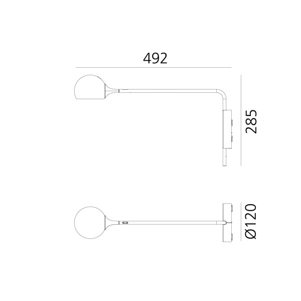 Ixa – antracytowy kinkiet LED