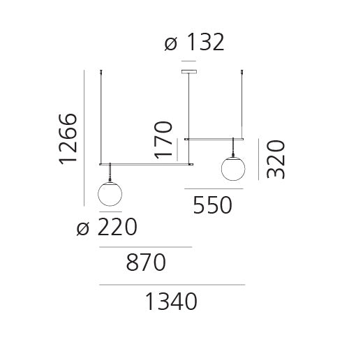 Lampa wisząca nh S3 2 Arms – Artemide